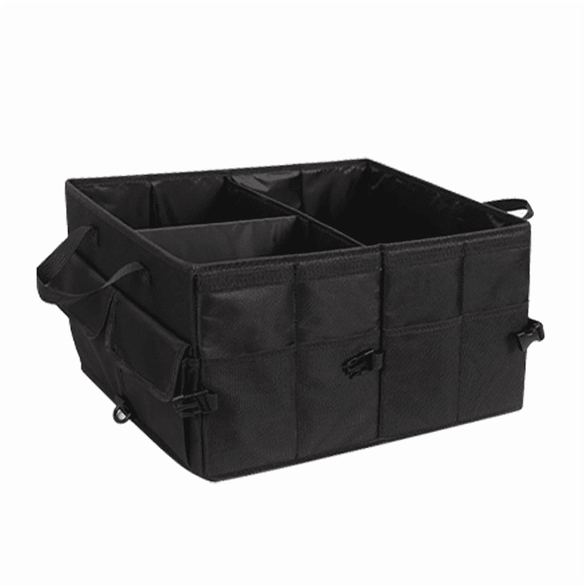 COTINSE Trunk Organizer for Car and SUV, 68L Large Capacity Collapsible Car Trunk Organizer with 3 Compartments, Removable Dividers, 600D Oxford, Non-Slip Bottom, Black