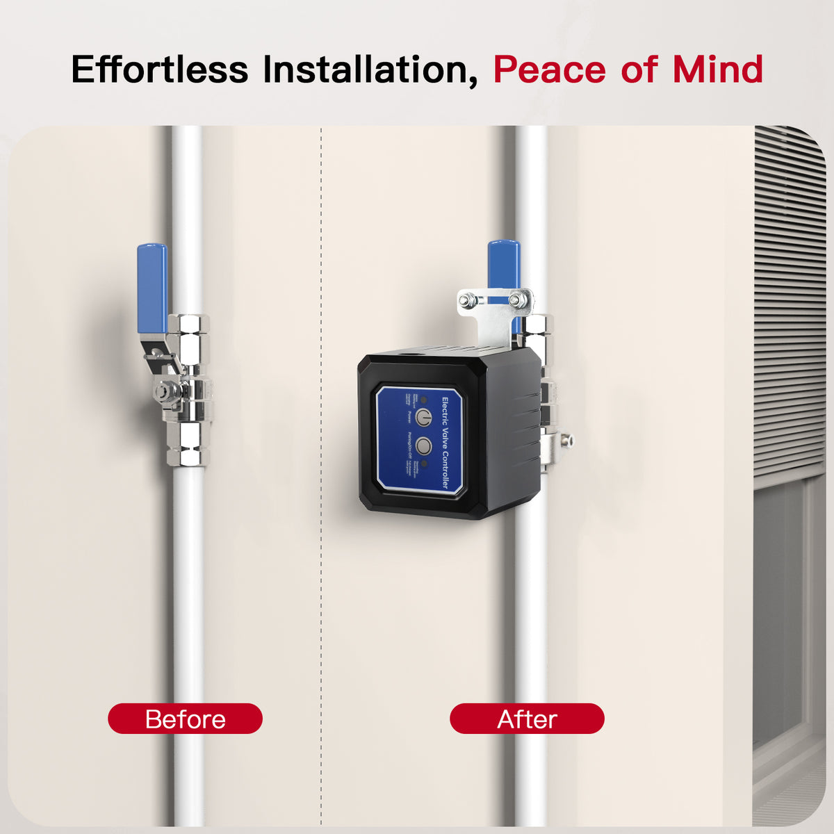Cotinse Smart Water Leak Detector & Automatic Shut-Off Valve Kit – Protect Your Home with Real-Time Alerts and Long Battery Life