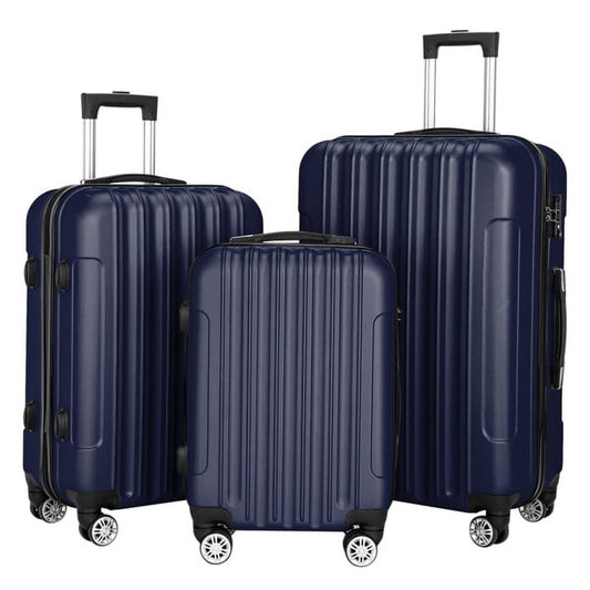 Cotinse Luggage Set Suitcase,3-In-1 Multifunctional Large Capacity Traveling Storage Suitcase Luggage Set,Navy Blue
