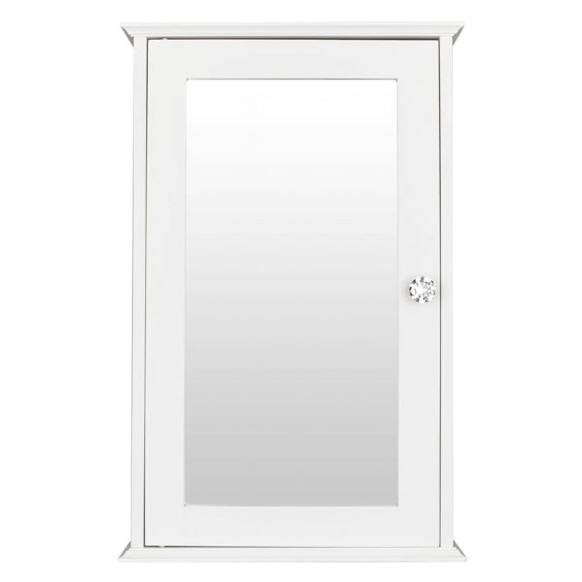 COTINSE White Bathroom Wall Cabinet with Mirror Door, Small Medicine Cabinet & Wall-Mounted Storage Organizer for Skincare & Toiletries