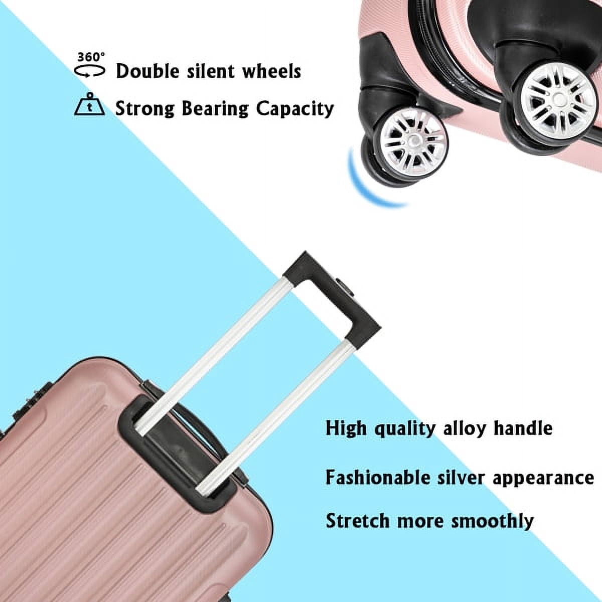 Cotinse Luggage Set Suitcase,3-In-1 Multifunctional Large Capacity Traveling Storage Suitcase Luggage Set,Rose Gold