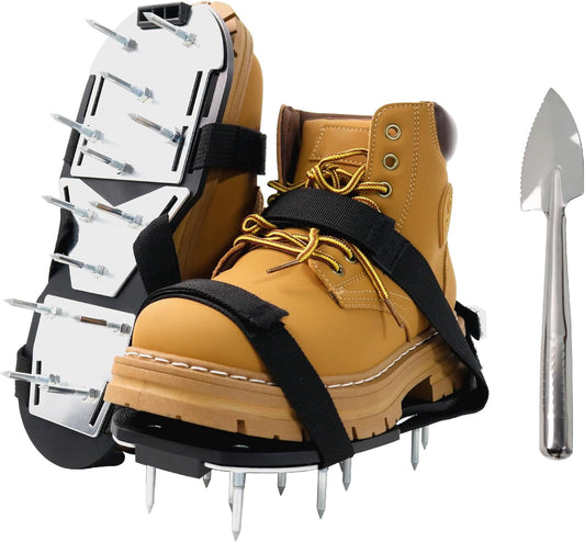 Cotinse Spike Shoes for Epoxy Flooring Coating 99% Pre-Installed 13 1-Inch Spikes 2 Velcro Straps Non-Slip US Size 6-12