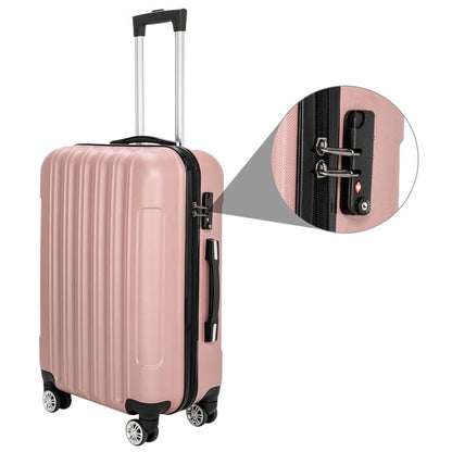 Cotinse Luggage Set Suitcase,3-In-1 Multifunctional Large Capacity Traveling Storage Suitcase Luggage Set,Rose Gold