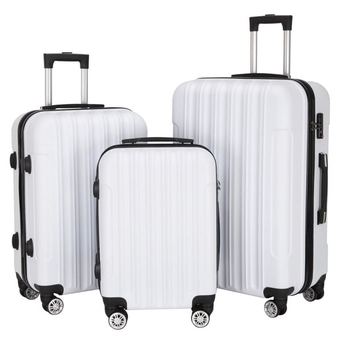 Cotinse Luggage Set Suitcase,3-In-1 Multifunctional Large Capacity Traveling Storage Suitcase Luggage Set,White