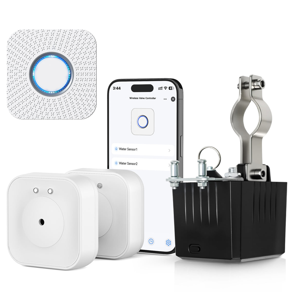 Cotinse Smart Water Leak Detector & Automatic Shut-Off Valve Kit – Protect Your Home with Real-Time Alerts and Long Battery Life