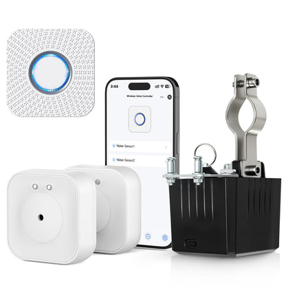 Cotinse Smart Water Leak Detector & Automatic Shut-Off Valve Kit – Protect Your Home with Real-Time Alerts and Long Battery Life