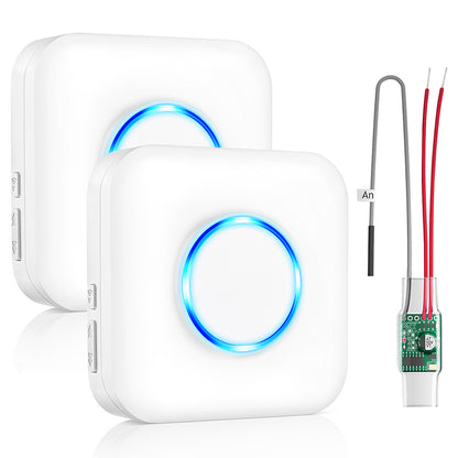Cotinse Wireless Doorbell Extender – Convert Hardwired Doorbell to Wireless System | 656FT Range, 58 Chimes, 5 Volume Levels | Compatible with Video Doorbells