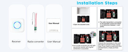 Cotinse Wireless Doorbell Extender – Convert Hardwired Doorbell to Wireless System | 656FT Range, 58 Chimes, 5 Volume Levels | Compatible with Video Doorbells