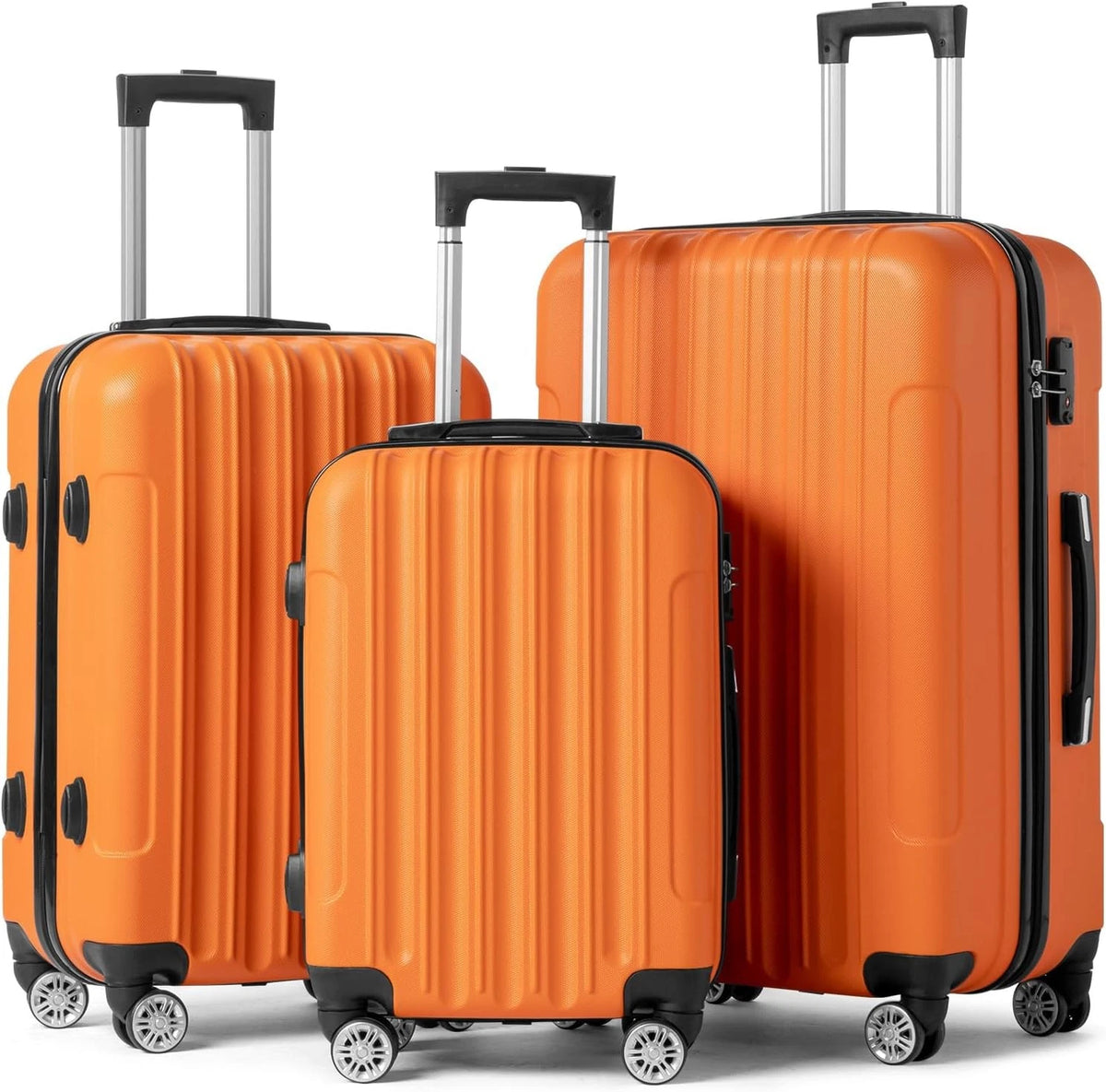 Cotinse Luggage Set Suitcase,3-In-1 Multifunctional Large Capacity Traveling Storage Suitcase Luggage Set,Orange