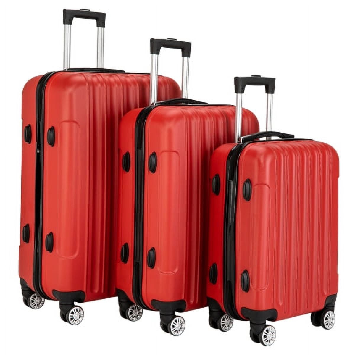 Cotinse Luggage Set Suitcase,3-In-1 Multifunctional Large Capacity Traveling Storage Suitcase Luggage Set,Red