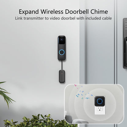 Cotinse Wireless Doorbell Chime for Blink Video Doorbell – Plug-in Receiver Extender with Long Range, Easy Setup & Loud Adjustable Volume | SmartHome