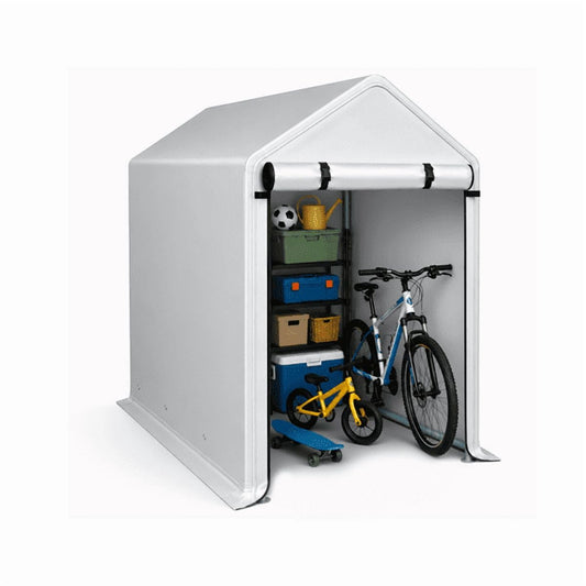 COTINSE 3x6 FT Outdoor Storage Shed, Waterproof Portable Bike Storage Tent with Roll-Up Zipper Door, 2 Windows, Heavy Duty Frame and Ground Stakes for Bicycles, Garden Tools and Firewood