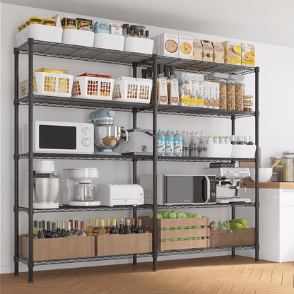 COTINSE 5-Tier Wire Shelving Unit, 58"W x 14"D x 71"H, 1500 lbs Metal Storage Rack with Adjustable Shelves, Freestanding Garage Shelf for Kitchen Pantry Warehouse