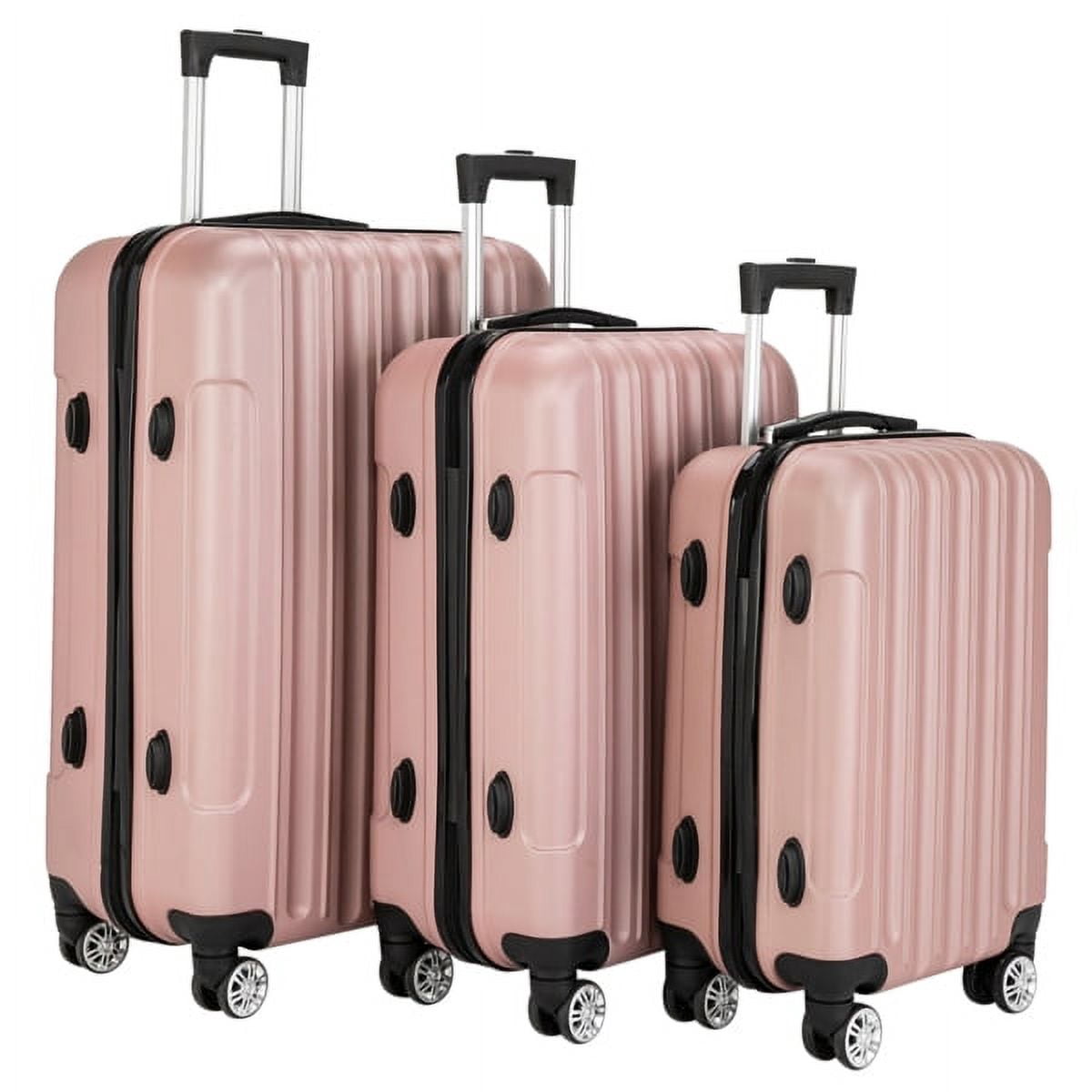 Cotinse Luggage Set Suitcase,3-In-1 Multifunctional Large Capacity Traveling Storage Suitcase Luggage Set,Rose Gold