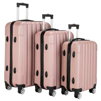 Cotinse Luggage Set Suitcase,3-In-1 Multifunctional Large Capacity Traveling Storage Suitcase Luggage Set,Rose Gold