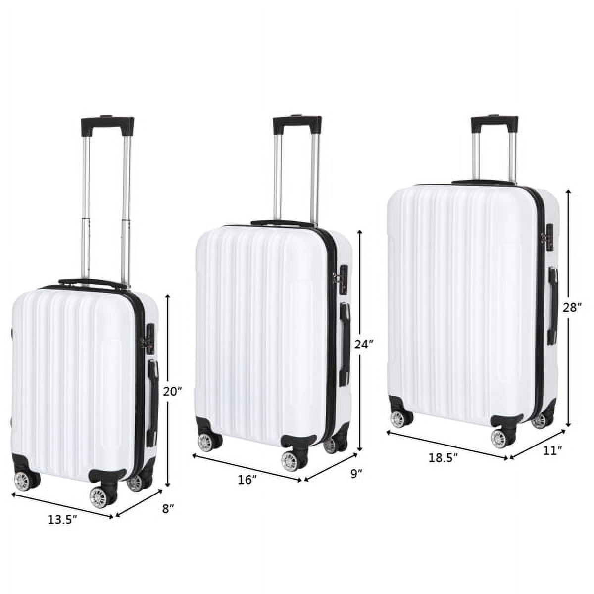 Cotinse Luggage Set Suitcase,3-In-1 Multifunctional Large Capacity Traveling Storage Suitcase Luggage Set,White
