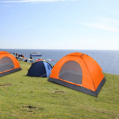 Cotinse 3-4 Person Tent for Camping, Instant Pop Up Camping Tent with Screen Porch, Family Tent for Outdoor/Hiking/Traveling, with Tote Bag, Camp Dome,Pink