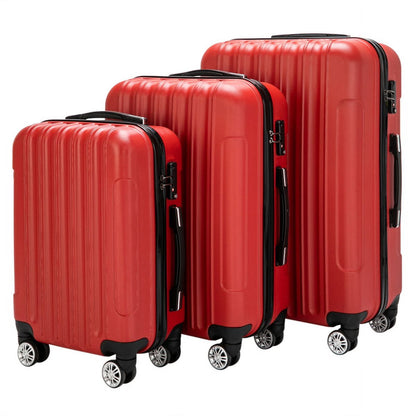 Cotinse Luggage Set Suitcase,3-In-1 Multifunctional Large Capacity Traveling Storage Suitcase Luggage Set,Red