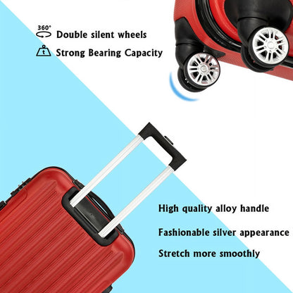 Cotinse Luggage Set Suitcase,3-In-1 Multifunctional Large Capacity Traveling Storage Suitcase Luggage Set,Red