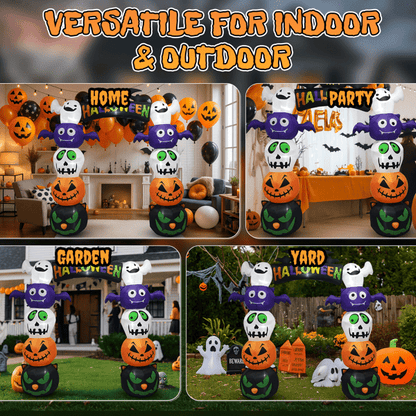 COTINSE 8.2FT Halloween Decorations Inflatable Pumpkin Archway with 7 LED Lights, Blow Up Outdoor Yard Decor & Party Supplies