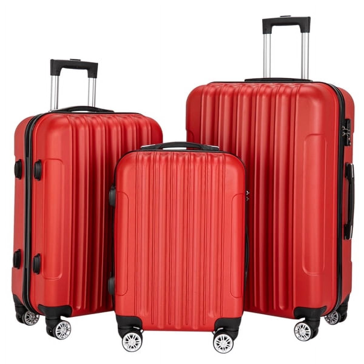 Cotinse Luggage Set Suitcase,3-In-1 Multifunctional Large Capacity Traveling Storage Suitcase Luggage Set,Red