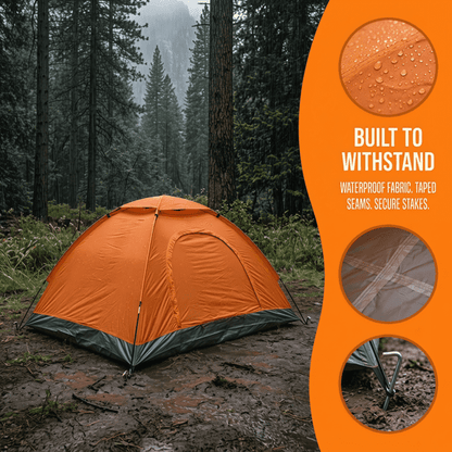 Cotinse 3-4 Person Tent for Camping, Instant Pop Up Camping Tent with Screen Porch, Family Tent for Outdoor/Hiking/Traveling, with Tote Bag, Camp Dome,Pink