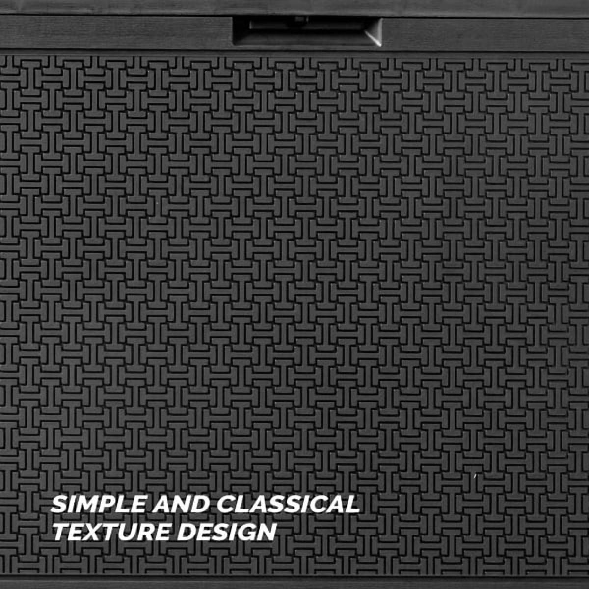 COTINSE 90 Gallon Deck Box, Outdoor Large Storage Box, Waterproof Resin Storage Bench for Patio, Cushions, Gardening Tools, Pool Supplies, Black