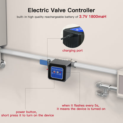 Cotinse Smart Water Leak Detector & Automatic Shut-Off Valve Kit – Protect Your Home with Real-Time Alerts and Long Battery Life