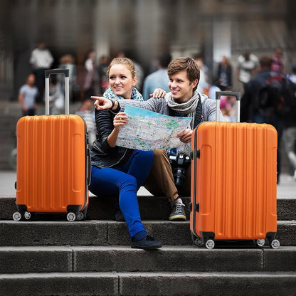 Cotinse Luggage Set Suitcase,3-In-1 Multifunctional Large Capacity Traveling Storage Suitcase Luggage Set,Orange