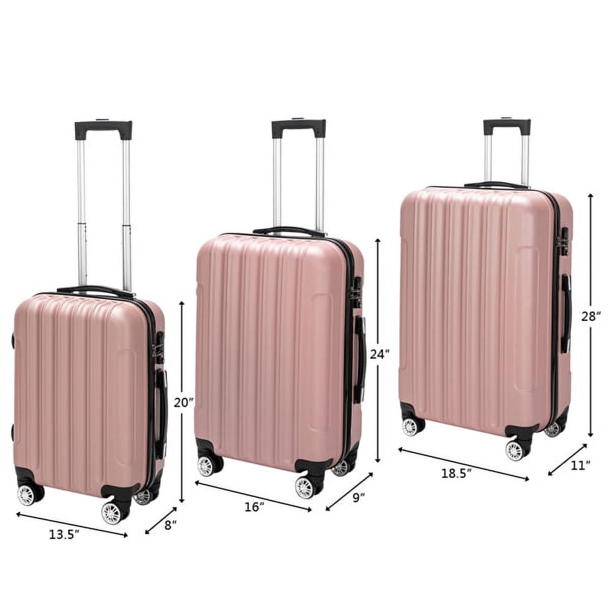 Cotinse Luggage Set Suitcase,3-In-1 Multifunctional Large Capacity Traveling Storage Suitcase Luggage Set,Rose Gold