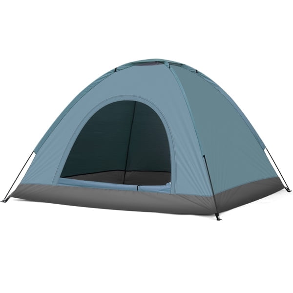 Cotinse 3-4 Person Tent for Camping, Instant Pop Up Camping Tent with Screen Porch, Family Tent for Outdoor/Hiking/Traveling, with Tote Bag, Camp Dome,Blue