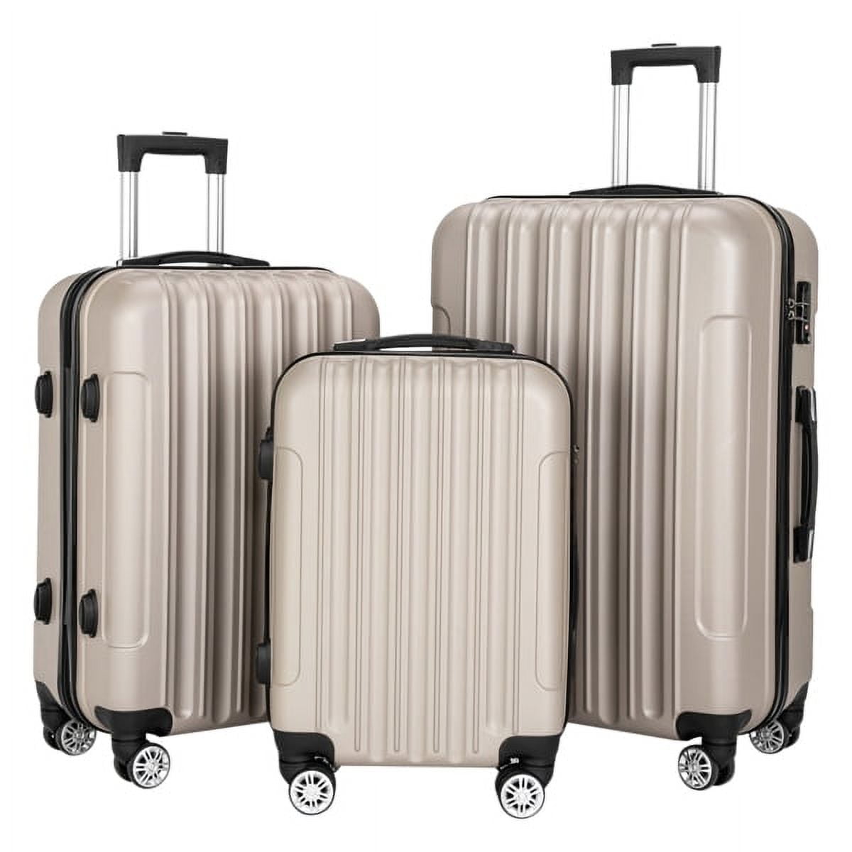 Cotinse Luggage Set Suitcase,3-In-1 Multifunctional Large Capacity Traveling Storage Suitcase Luggage Set,Champagne