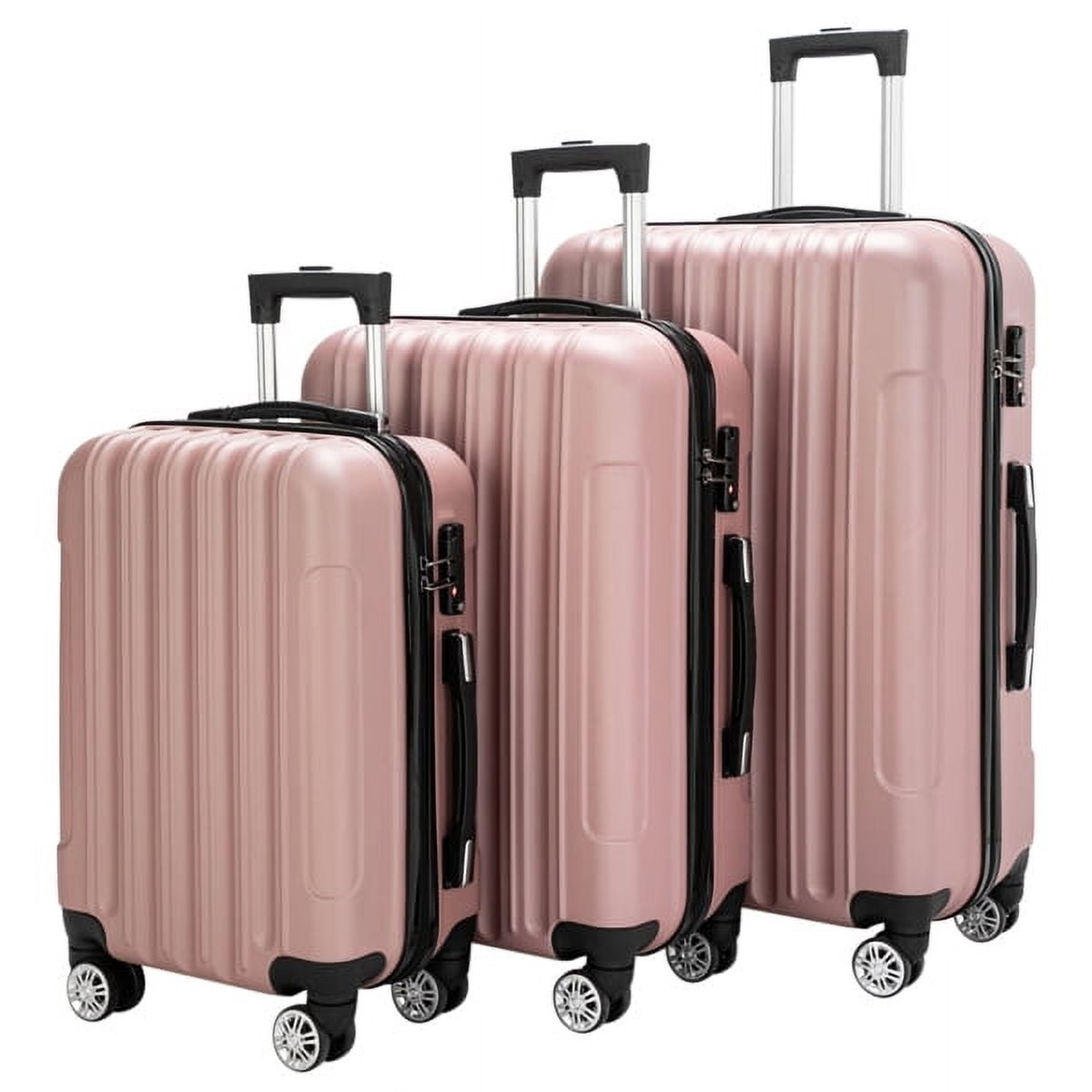 Cotinse Luggage Set Suitcase,3-In-1 Multifunctional Large Capacity Traveling Storage Suitcase Luggage Set,Rose Gold