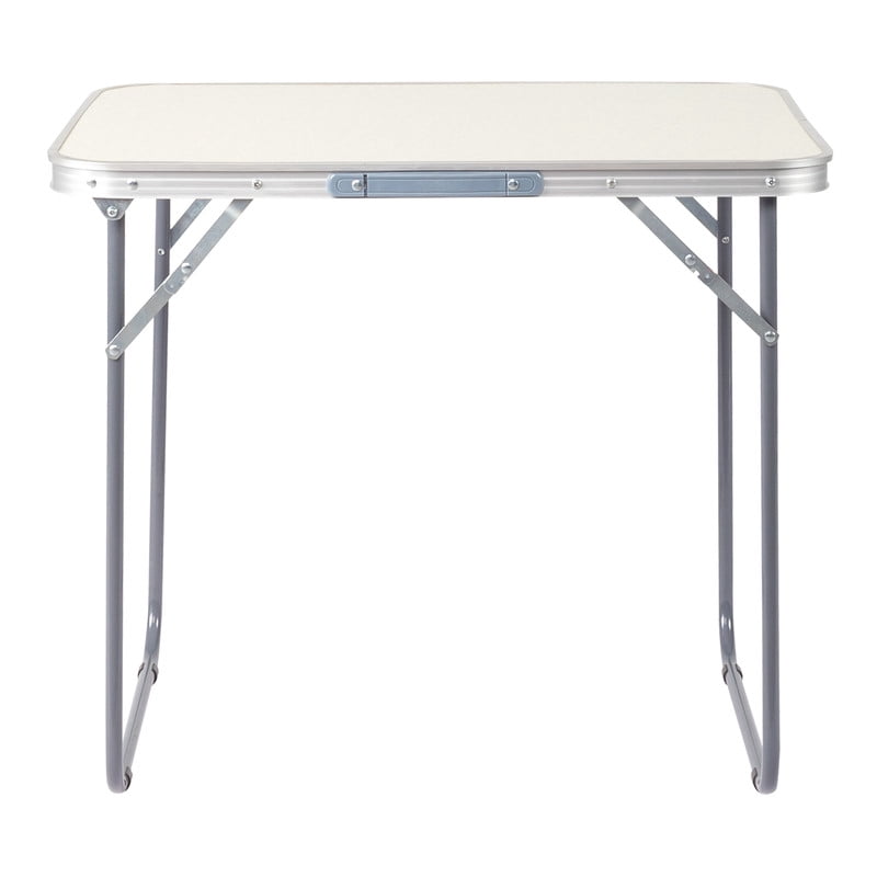 COTINSE 2.3 FT Portable Aluminum Folding Table with Carry Handle, Camping Picnic Dining Table for Indoor Outdoor Party, Beige