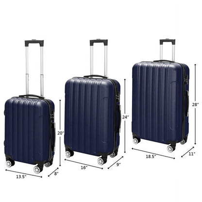 Cotinse Luggage Set Suitcase,3-In-1 Multifunctional Large Capacity Traveling Storage Suitcase Luggage Set,Navy Blue