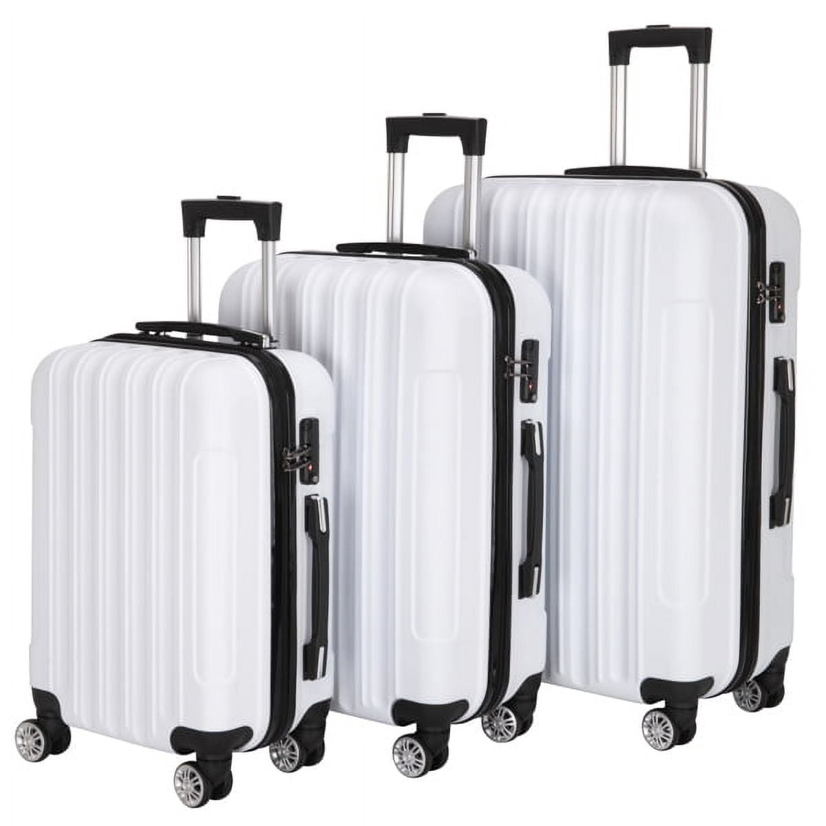 Cotinse Luggage Set Suitcase,3-In-1 Multifunctional Large Capacity Traveling Storage Suitcase Luggage Set,White