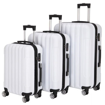 Cotinse Luggage Set Suitcase,3-In-1 Multifunctional Large Capacity Traveling Storage Suitcase Luggage Set,White