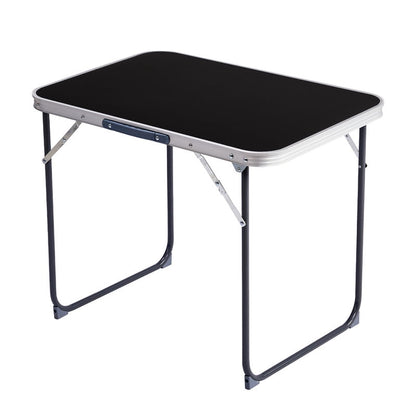 COTINSE 2.3 FT Portable Aluminum Folding Table with Carry Handle, Camping Picnic Dining Table for Indoor Outdoor Party, Black