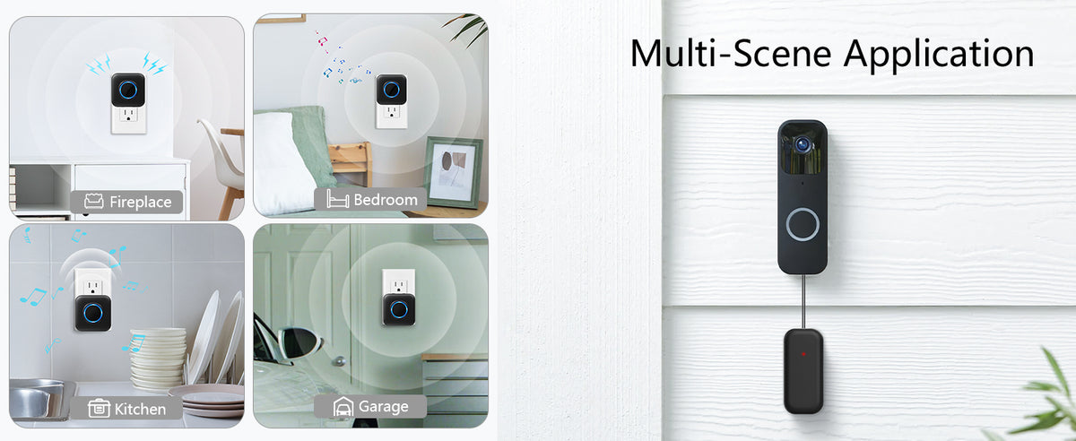 Cotinse Wireless Doorbell Chime for Blink Video Doorbell – Plug-in Receiver Extender with Long Range, Easy Setup & Loud Adjustable Volume | SmartHome