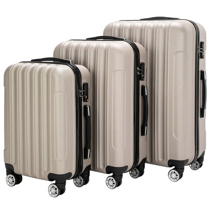 Cotinse Luggage Set Suitcase,3-In-1 Multifunctional Large Capacity Traveling Storage Suitcase Luggage Set,Champagne