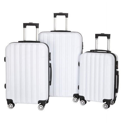 Cotinse Luggage Set Suitcase,3-In-1 Multifunctional Large Capacity Traveling Storage Suitcase Luggage Set,White