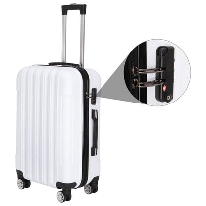 Cotinse Luggage Set Suitcase,3-In-1 Multifunctional Large Capacity Traveling Storage Suitcase Luggage Set,White