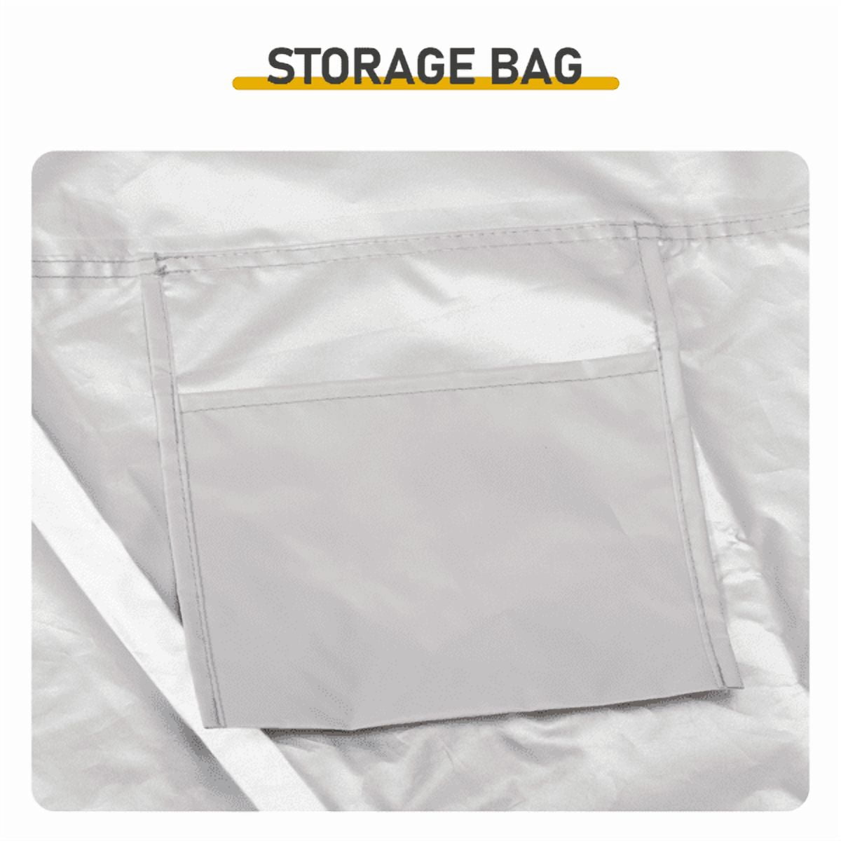 COTINSE 6.6 x 4.9 FT Bike Storage Tent, Waterproof Outdoor Bicycle Shed with Dual Doors, 210D Oxford Fabric, Light Gray