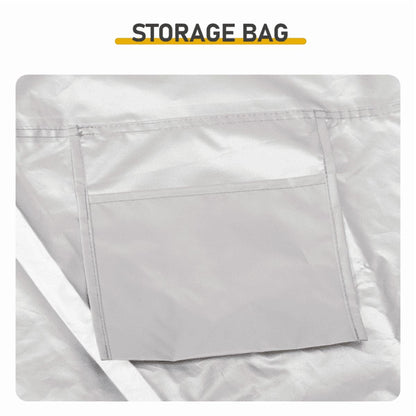 COTINSE 6.6 x 4.9 FT Bike Storage Tent, Waterproof Outdoor Bicycle Shed with Dual Doors, 210D Oxford Fabric, Light Gray