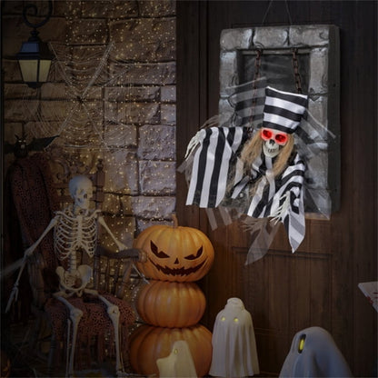 COTINSE 18 in Animated Halloween Decoration, Sound-Activated Hanging Prop with Glowing Red Eyes and Sounds