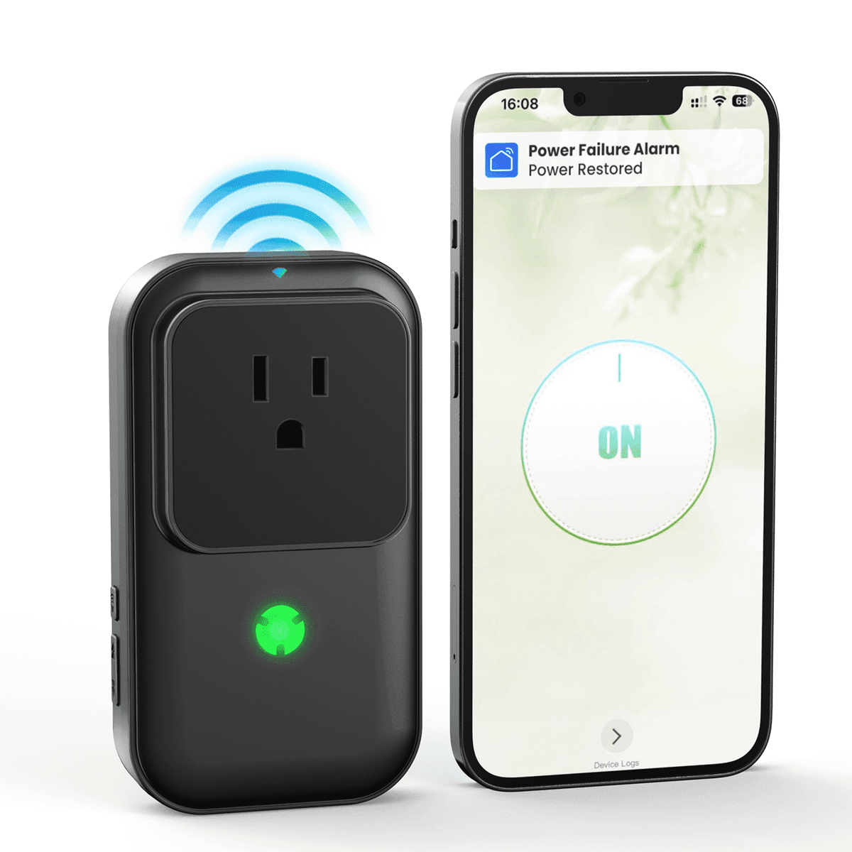 Cotinse Power Failure Alarm with WIFI, Freezer Power Outage Alarm Sirens, Freezer Alarm with 0-110dB Adjustable LED Indicator12H Alert, outlet alarm power loss，Sump Pumps, Aquarium