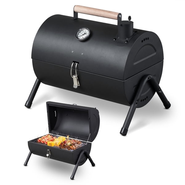 Cotinse Portable Iron Charcoal BBQ Grill for Camping and Picnics