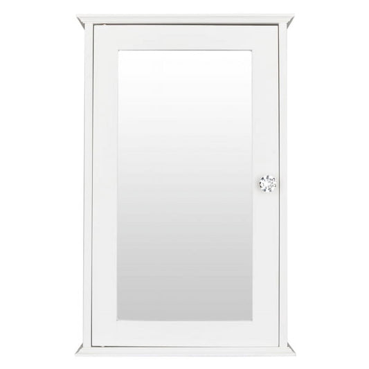 COTINSE White Bathroom Wall Cabinet with Mirror Door, Small Medicine Cabinet & Wall-Mounted Storage Organizer for Skincare & Toiletries