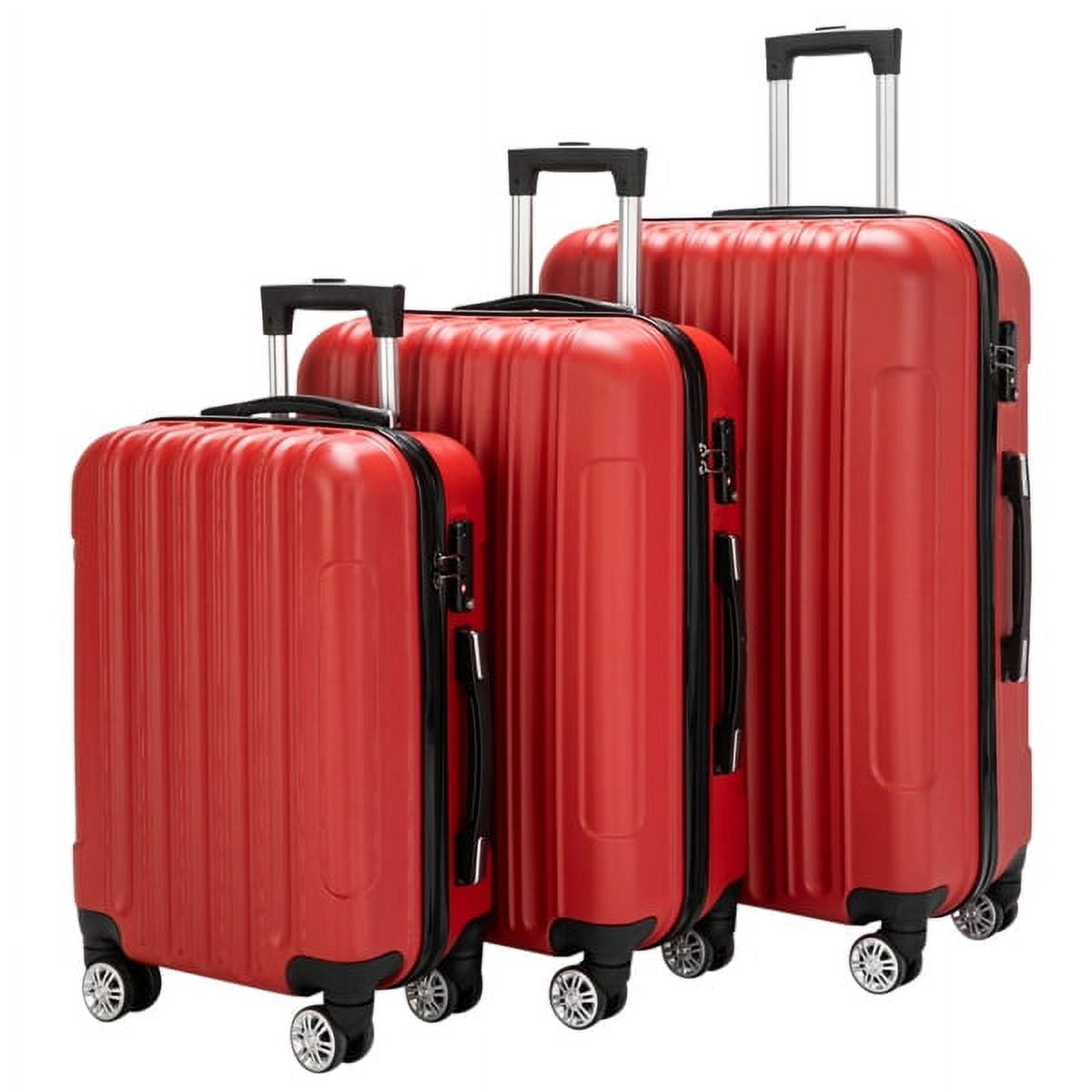 Cotinse Luggage Set Suitcase,3-In-1 Multifunctional Large Capacity Traveling Storage Suitcase Luggage Set,Red